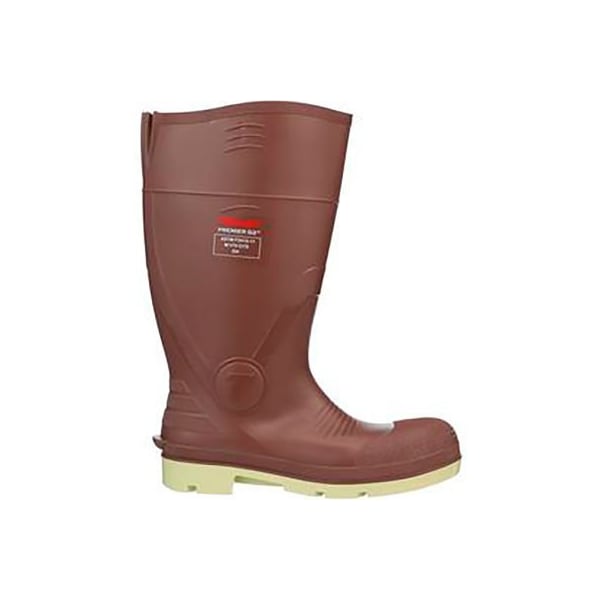Tingley Adult Unisex Premier G2 Tall Rubber Boots, Composite Toe, 15" Height, Brick Red/Cream Outsole, 3 93255.03 - main